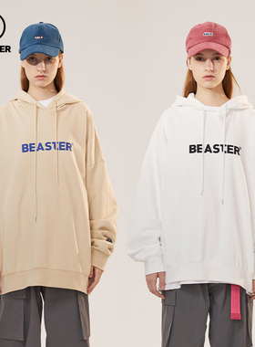 beaster官方小恶魔鬼脸多色字母基础款连帽卫衣潮牌宽松情侣上衣
