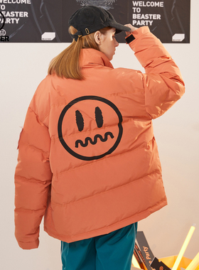 beaster【90绒】官方小恶魔鬼脸口袋羽绒服潮牌冬季休闲街头外套