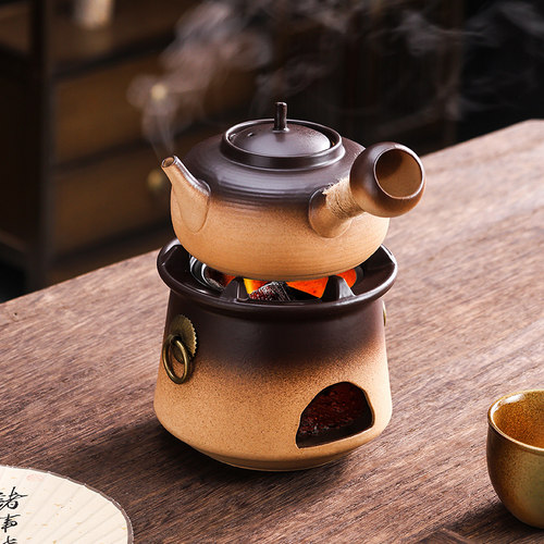 冬天围炉煮茶炉全套陶壶