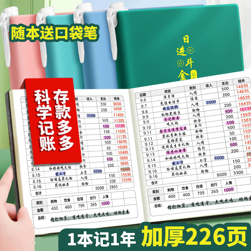 记账本手帐明细账家用2024年家庭理财笔记本手帐人情往来家用每日流水明细收入支出现金日记本每日开支存钱本 文具电教/文化用品/商务用品 账本/账册 原图主图