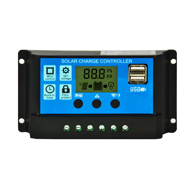 Ì«ÑôÄÜ¿ØÖÆÆ÷30A LCDÒº¾§ÆÁ 12V24V×Ô¶¯Ê¶±ð ¹â¿Ø¶¨Ê±Ë«USB³äµç
