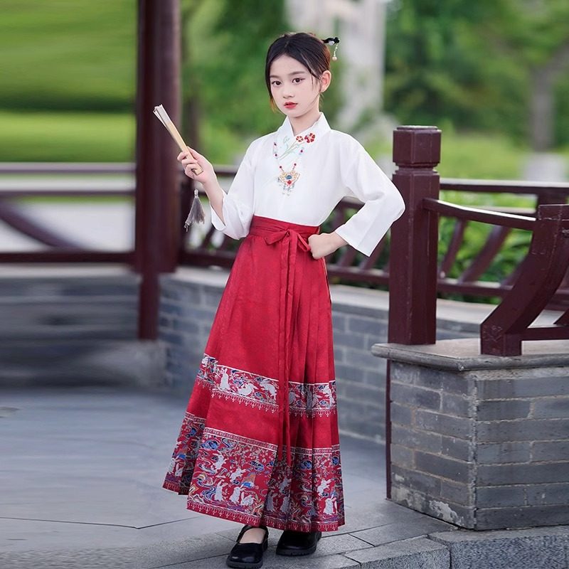 马面裙女童春款儿童汉服套装