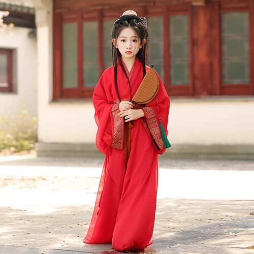 秋季女童2024新款汉服战国袍