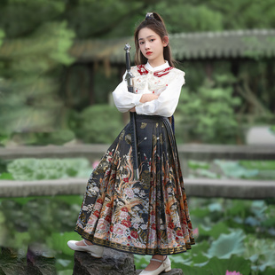马面裙女童汉服明制套装2026新款秋冬中国风高级新式上衣儿童古风