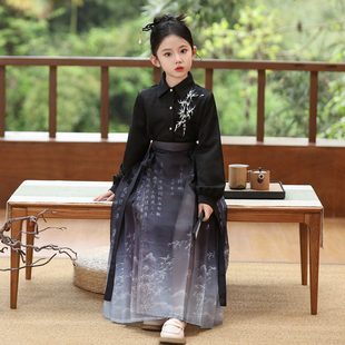 儿童汉服女童马面裙明制套装春装2026新款新中式国风春季上衣古风