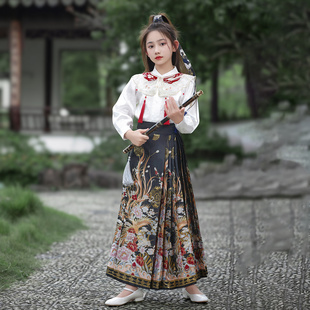 马面裙女童汉服明制套装2026新款秋冬中国风高级新式上衣儿童古风