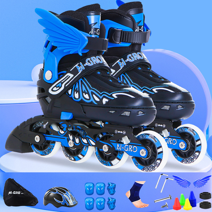 轮滑鞋儿童溜冰鞋女童男童全套装初学者专业滑轮鞋小孩旱冰滑冰鞋