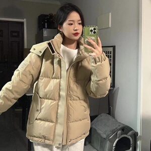 海外优选 BBR 新款经典TB字母logo纯色可拆卸帽羽绒服男外套女