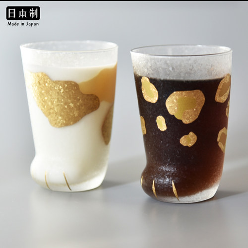 日本进口aderia金色礼物猫爪杯