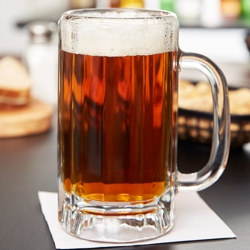 进口美国带把手玻璃马克茶啤酒杯