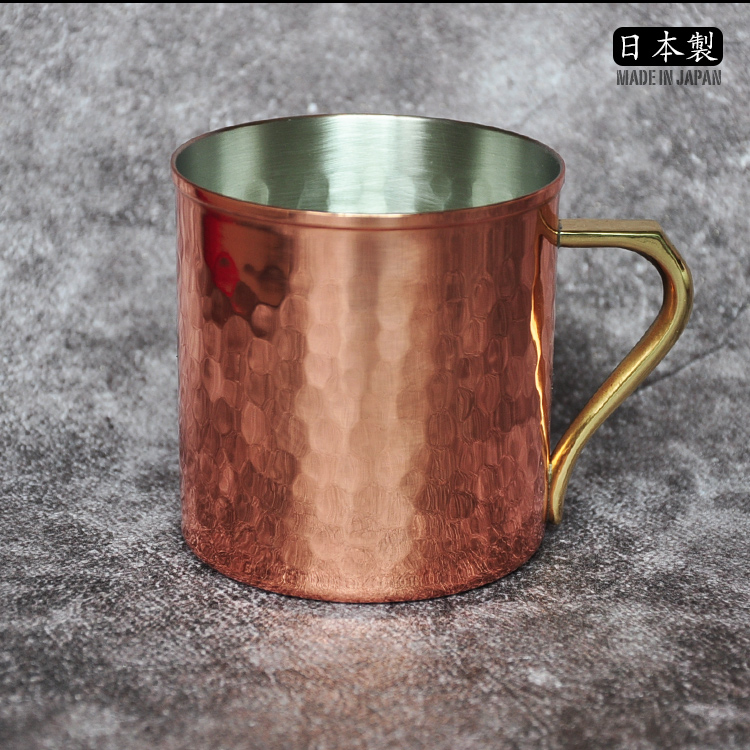 日本进口食乐工房创意啤酒铜杯