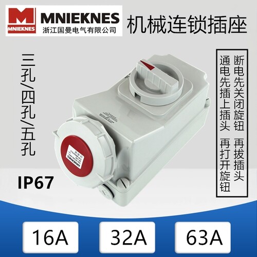 带隔离开关MNIEKNES机械连锁插座