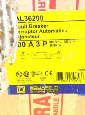 KAL36200 NEW SQUARE D TYPE KAL KAL36200 200 AMP 600 VOLT 3-P