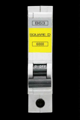 QOE SQUARE D 63 AMP TYPE B 6kA MCB CIRCUIT BREAKER QOE 6000