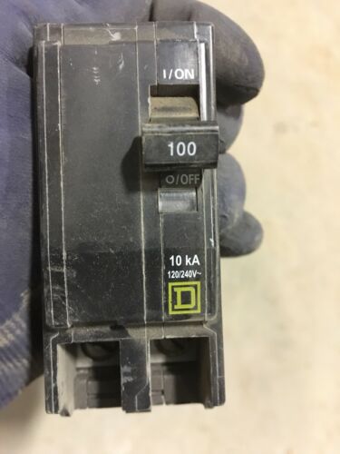 QO2100 Square D 2 Pole 100 Amp 120/240 Volt Circuit Breaker