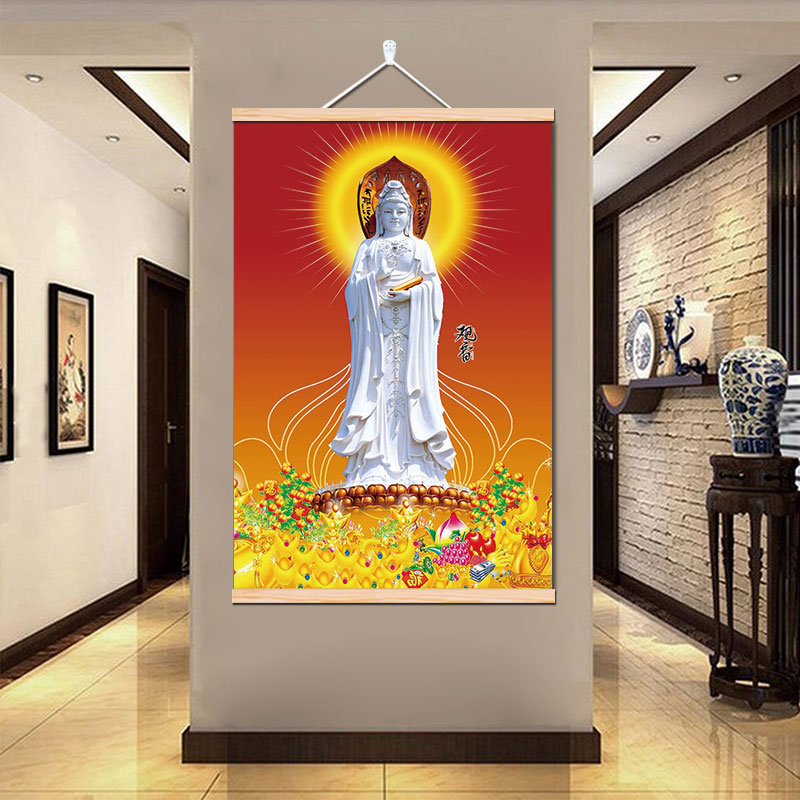 新年财神爷画关公挂画
