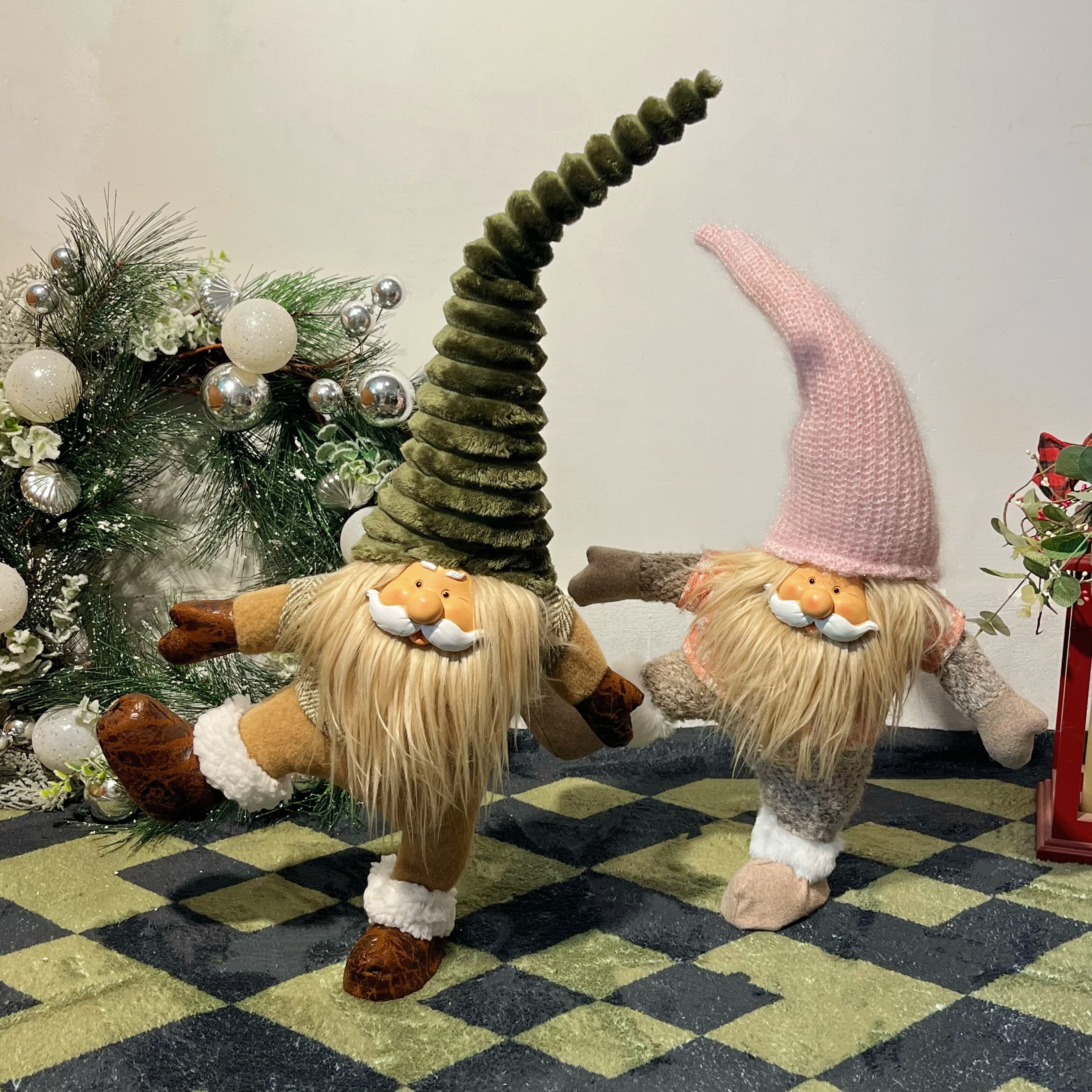 中古风圣诞老人摆件树脂布艺结合 创意复古节日氛围布置礼品,家居饰品,桌面摆件,淘宝优惠券,粉丝福利购,淘宝优惠卷