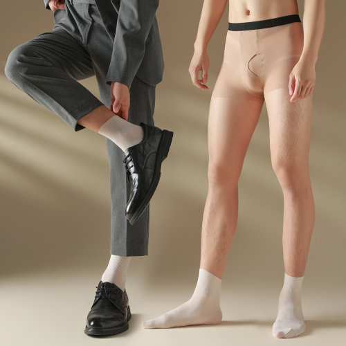 200斤假两件拼接棉袜3D男士丝袜