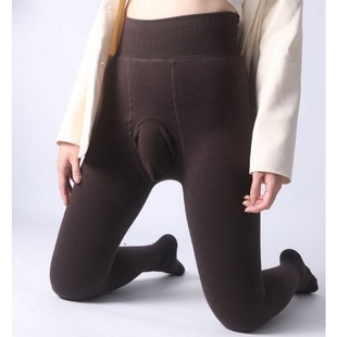 男一体九分裤 袜加绒高腰踩脚保暖裤 180斤 400克秋冬弹力棉连裤 200