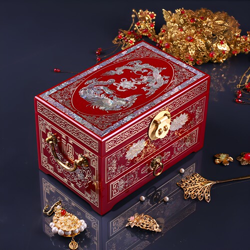 用一辈子的漆器首饰盒结婚嫁妆盒