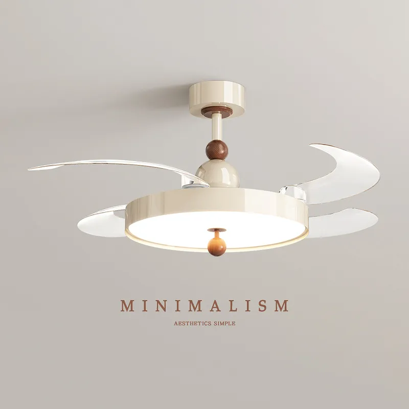 新款隐形风扇灯餐厅电风扇吊灯奶油风客厅中古风吸顶吊扇灯高级感,家装灯饰光源,风扇灯,淘宝优惠券,粉丝福利购,淘宝优惠卷