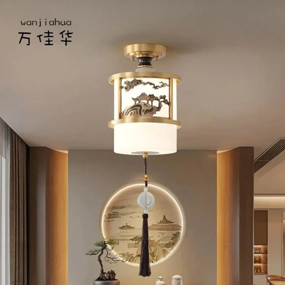 【山庭】过道灯新中式中国风入户门厅灯走廊楼梯玄关灯现代