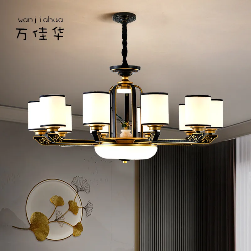 2023年新款禅意中国风吊灯别墅客厅大厅古风LED新中式客厅灯,家装灯饰光源,智能吊灯,淘宝优惠券,粉丝福利购,淘宝优惠卷