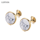 轻奢定制白松石袖 口钉欧美时尚 扣衬衫 男士 法式 袖 生日礼物礼盒装