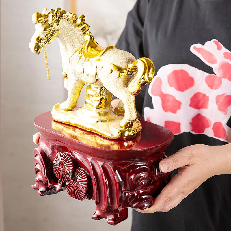 全新加厚增高奇石泰山石底座可挖槽客厅摆件古玩古董聚宝盆木托架