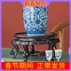 圆形防水花盆底座增高塑料托盘鱼缸架子石头古典花瓶摆件花架底托