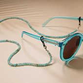 小清新眼镜链时尚 饰链条串珠链 水晶口罩挂绳彩色碎石耳机防丢装