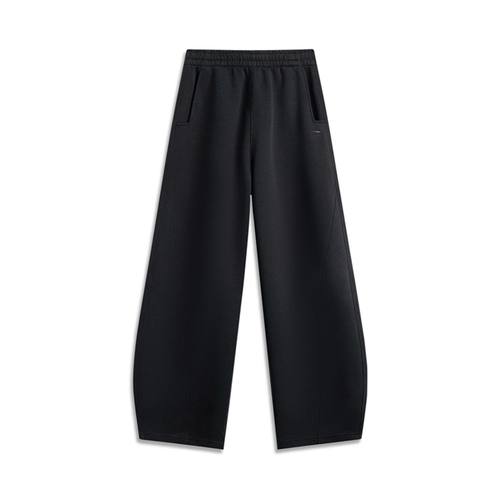 李宁日进斗金系列女子2025新款百搭针织运动直筒宽松卫裤AKLV108