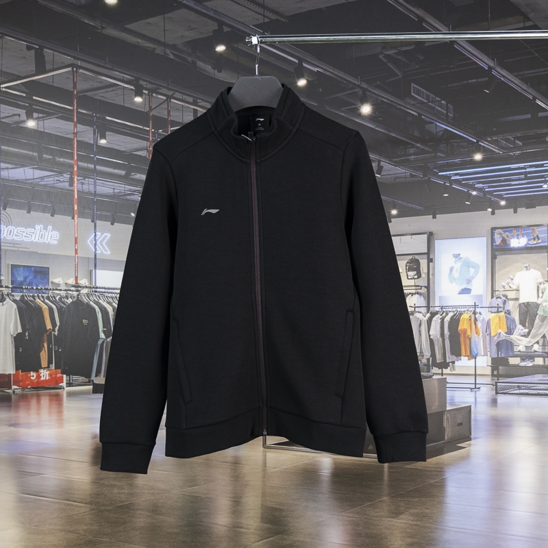 李宁运动休闲女子立领开衫卫衣