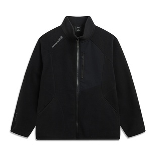 李宁户外CF溯男子2025新款 摇粒绒上衣AWDV917 加绒防泼水宽松开衫