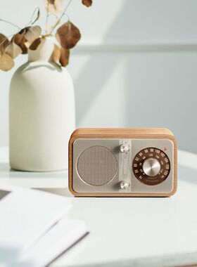 山进 SANGEAN WR-9 复古风格 AM/FM 收音机 无线蓝牙音箱 低音炮