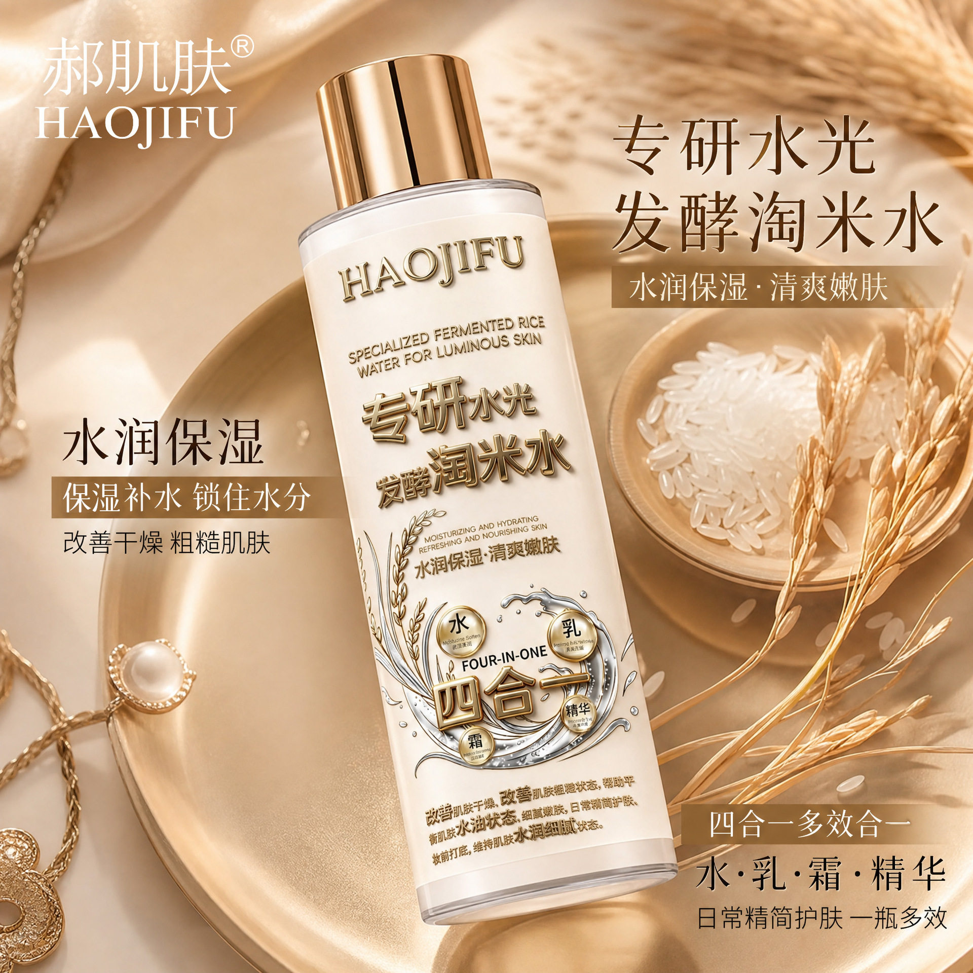 haojfu郝肌肤专研水光发酵淘米水露