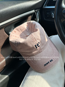 BanliCat 美式 做旧水洗棉韩粉色显白宽帽檐棒球帽大头鸭舌帽男女