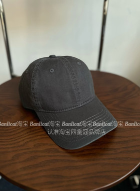 BanliCat 遮脸显脸小 纯色鸭舌帽男女基础深灰色棉质大头棒球帽子