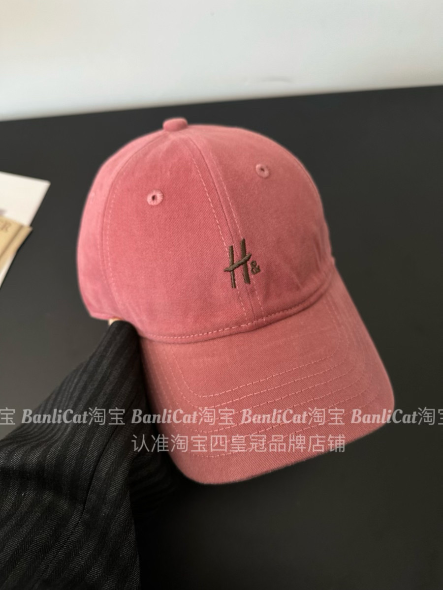 BanliCat 高品质 显白树莓粉棒球帽子男女宽檐显脸小棉质鸭舌帽韩