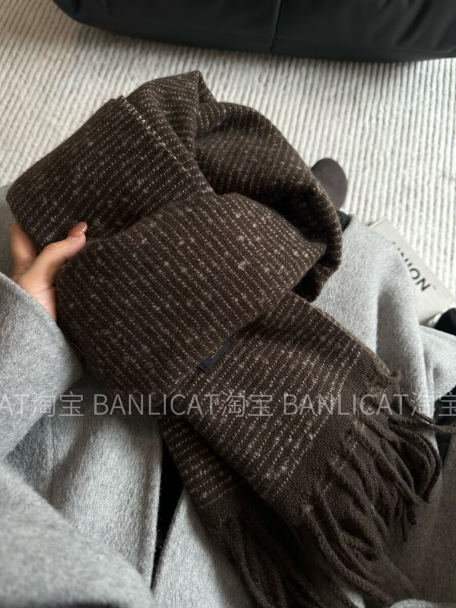 25秋冬\日系美拉德棕色调整围巾女韩加厚保暖流苏加大披肩围脖男