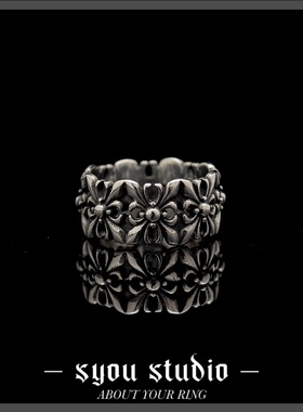 Syou原创鸢尾花钛钢情侣对戒