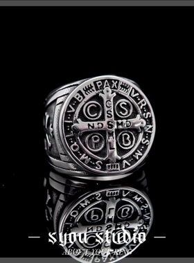 Syou中性钛钢中性复古戒指