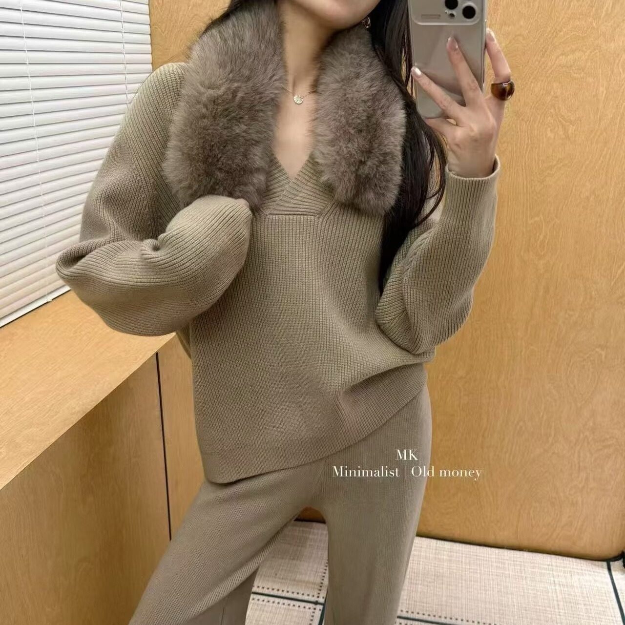 软糯松弛感针织V领上衣通勤慵懒毛衣气质优雅休闲裤套装两件套女,女装/女士精品,毛针织衫,淘宝优惠券,粉丝福利购,淘宝优惠卷