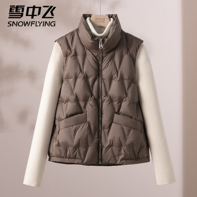 雪中飞羽绒马甲女2025秋冬新款外穿立领小个子防寒休闲洋气外套潮