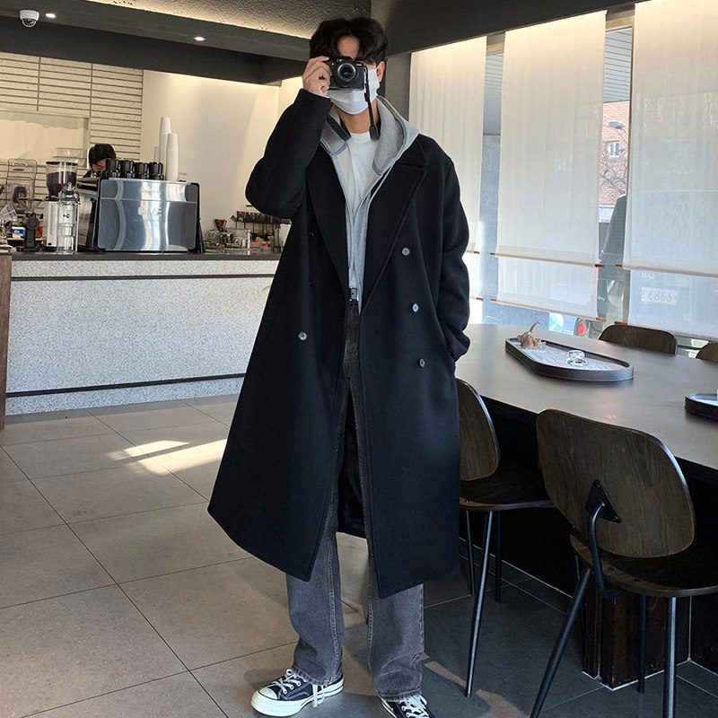 冬季简约加厚毛呢大衣男潮流宽松韩版呢子风衣外套FK700-P150,男装毛呢大衣,四季星座713