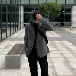 春季帅气百搭西装男韩版宽松休闲西服潮男ins外套FC577-P105图片