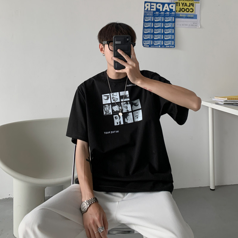 夏季ulzzang帅气短袖T恤韩版潮流体恤CT61-P35图片