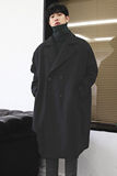 冬季百搭加厚毛呢大衣男韩版宽松落肩过膝呢子风衣外套F，男装毛呢大衣，四季星座713
