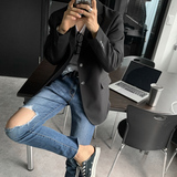 秋季气质小西装男韩版宽松休闲西服潮外套FC588-P105，男装西服，四季星座713