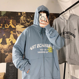 春季帅气字母小雏菊卫衣男韩版宽松连帽开衫潮外套M30，男装卫衣，四季星座713